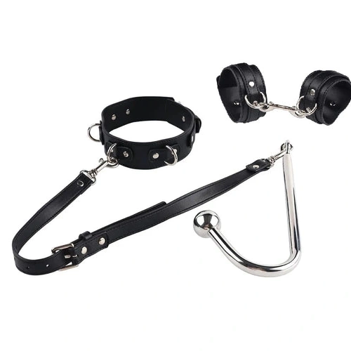 Anal Elegant with Hook Beaded 5334 Collar and Cuffs 0302